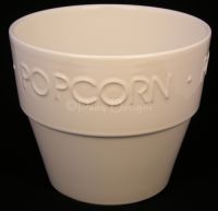 Crate & Barrel White 7" Popcorn Ceramic Bowl